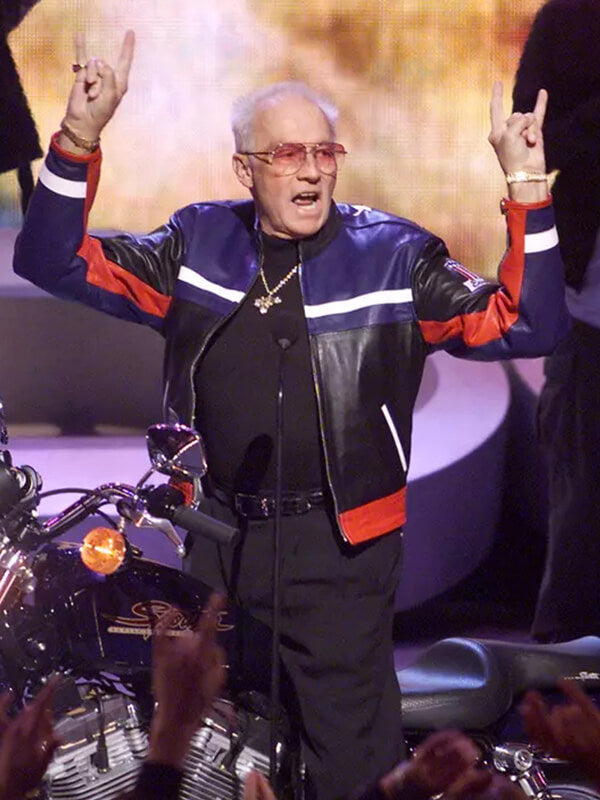Evel Knievel Black Leather Biker Jacket