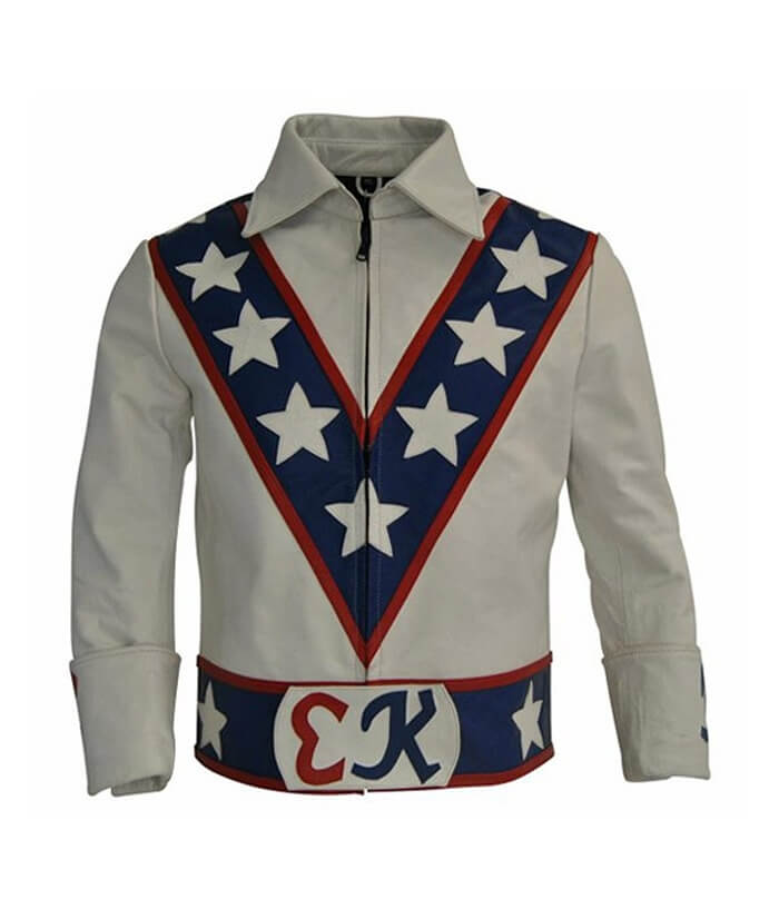 Evel Knievel Daredevil Biker Vintage Leather Jacket