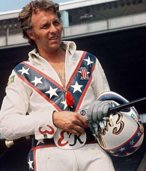 Evel Knievel Daredevil Biker Vintage Leather Jacket
