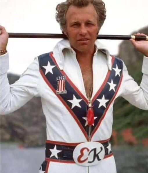 Evel Knievel Daredevil Biker Vintage Leather Jacket