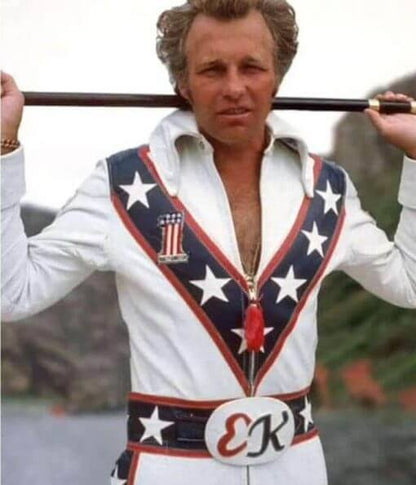 Evel Knievel Daredevil Biker Vintage Leather Jacket