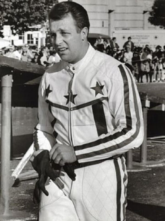Evel Knievel Daredevil White Leather Jacket