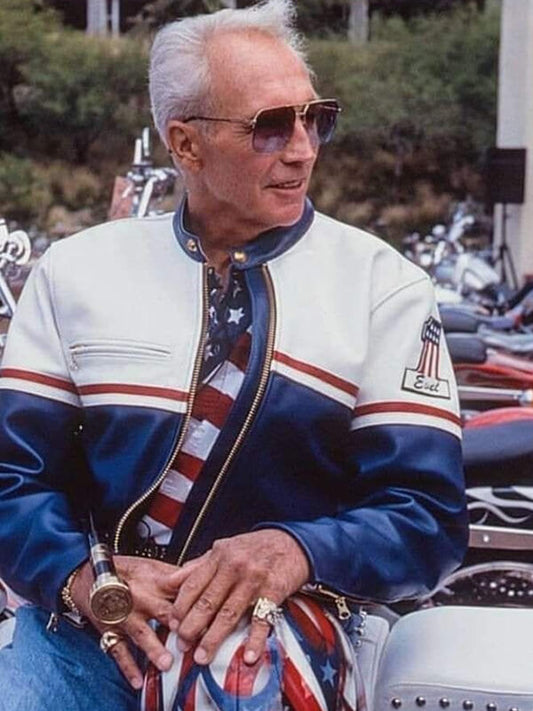 Evel Knievel Motorcycle Daredevil Leather Jacket