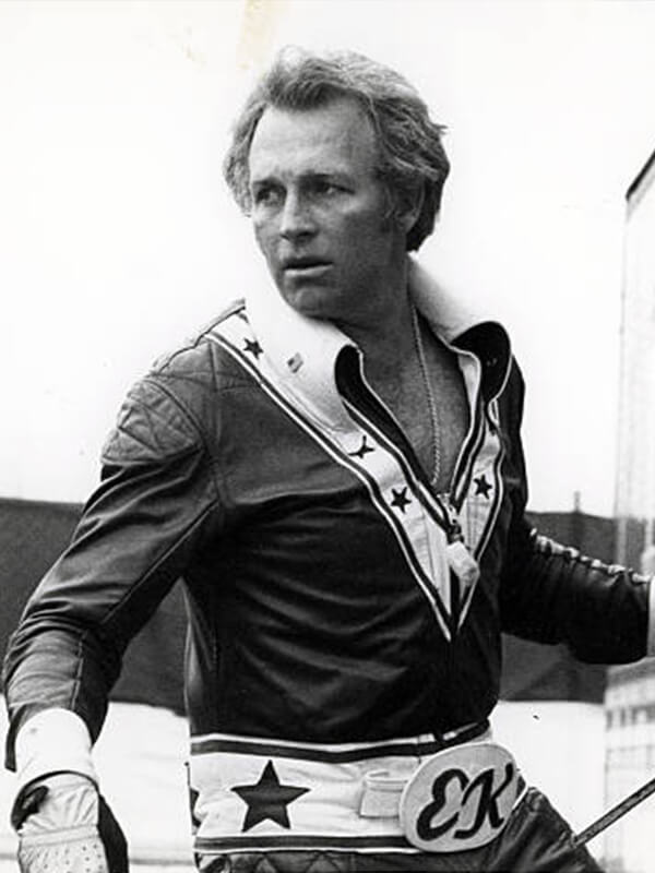 Evel Knievel Motorcycle Daredevil Star Leather Jacket