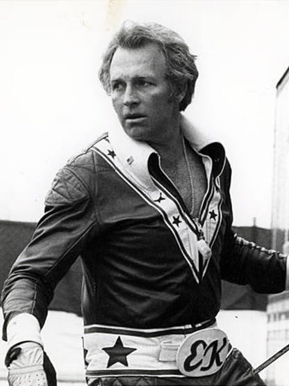 Evel Knievel Motorcycle Daredevil Star Leather Jacket