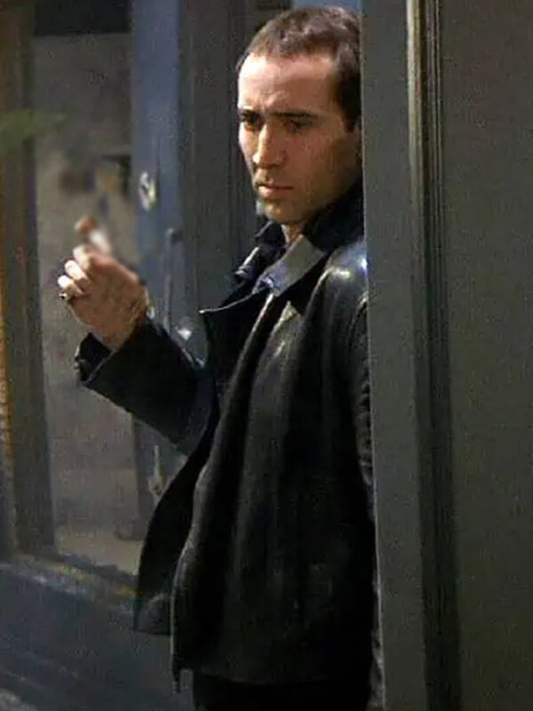 Face/Off Nicolas Cage Black Leather Jacket