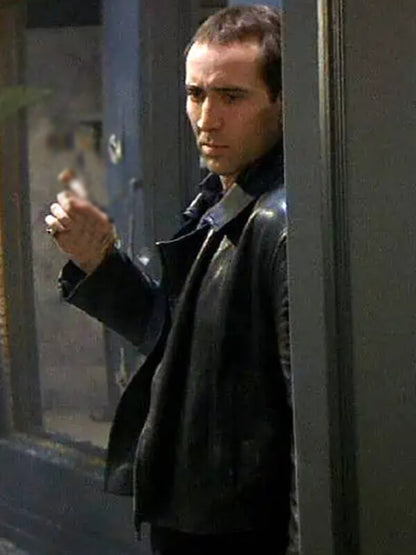 Face/Off Nicolas Cage Black Leather Jacket