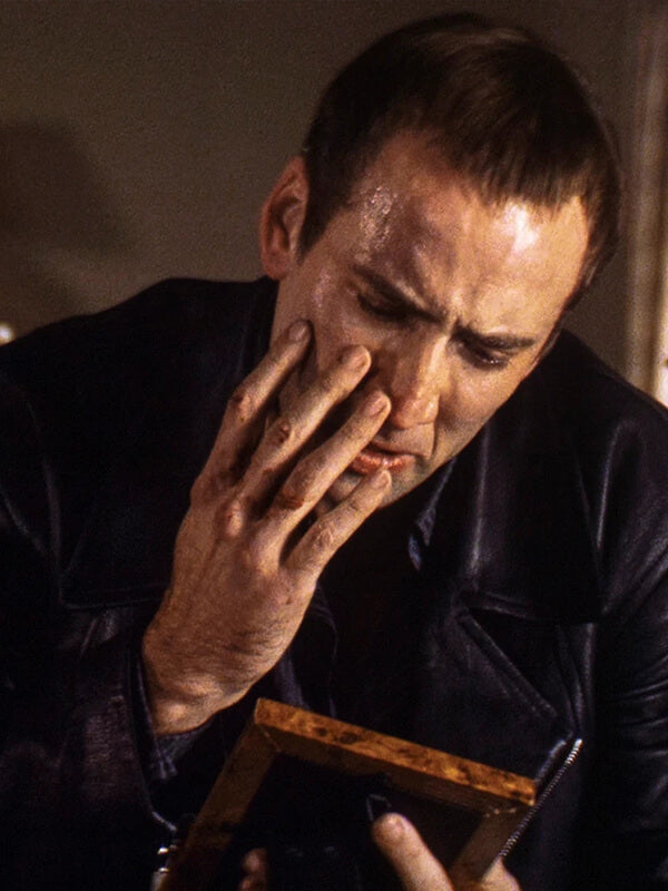 Face/Off Nicolas Cage Black Leather Jacket