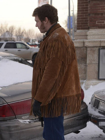 Fargo Russell Harvard Brown Suede Fringe Jacket