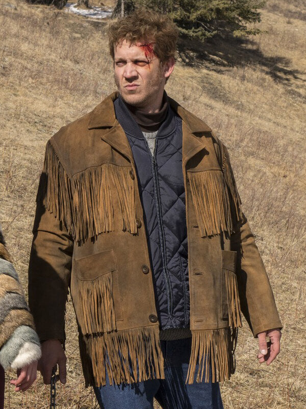 Fargo Russell Harvard Brown Suede Fringe Jacket