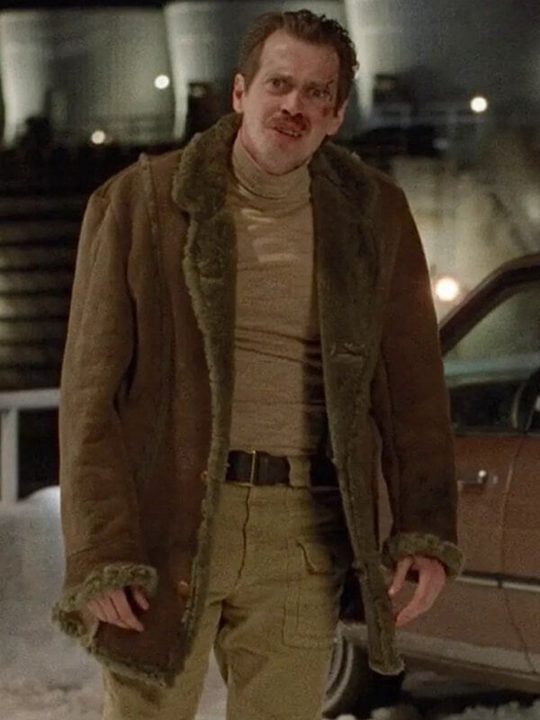 Fargo Steve Buscemi Brown Suede Shearling Coat