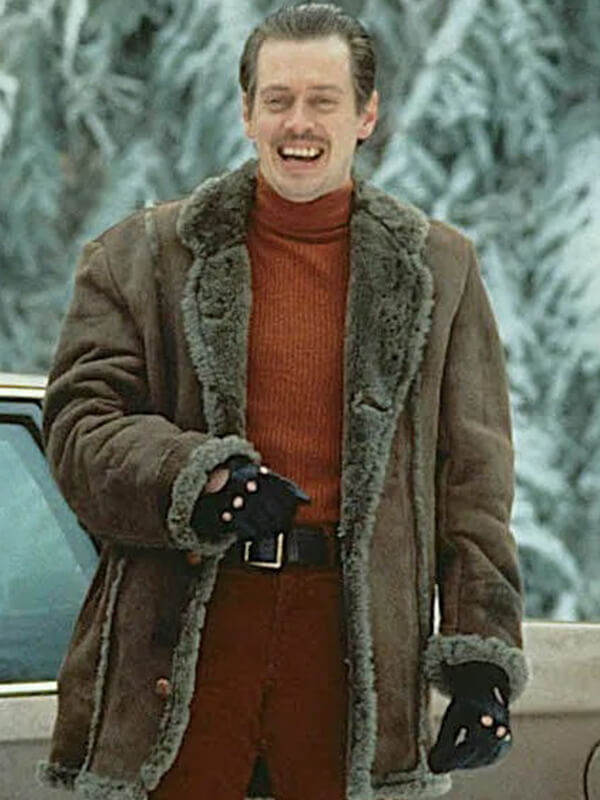 Fargo Steve Buscemi Brown Suede Shearling Coat