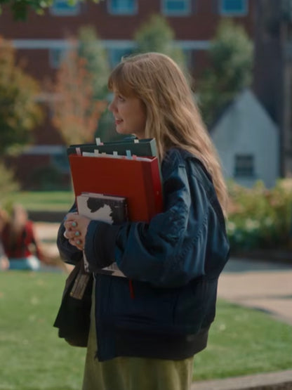 Finding Emily 2026 Angourie Rice Black Bomber Jacket