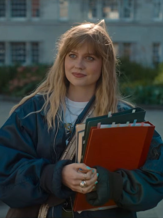 Finding Emily 2026 Angourie Rice Black Bomber Jacket
