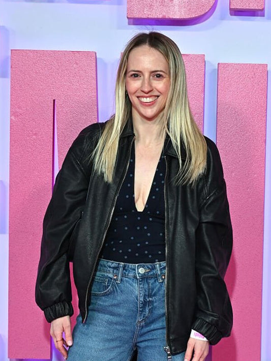 Finding Emily 2026 Emily Rennie Black Leather Jacket