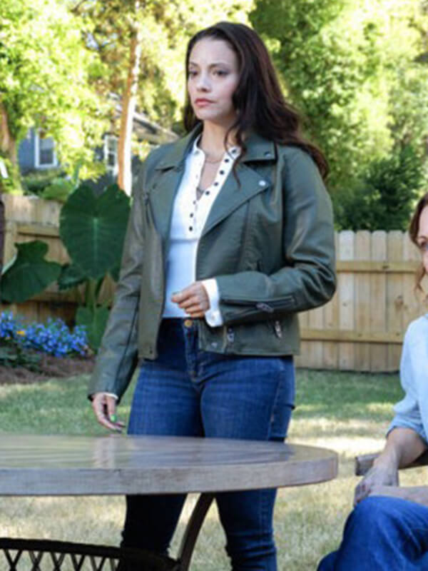 Found S01 Lacey Quinn Green Leather Jacket