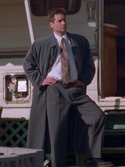 Fox Mulder The X File S01 Gray Wool Coat