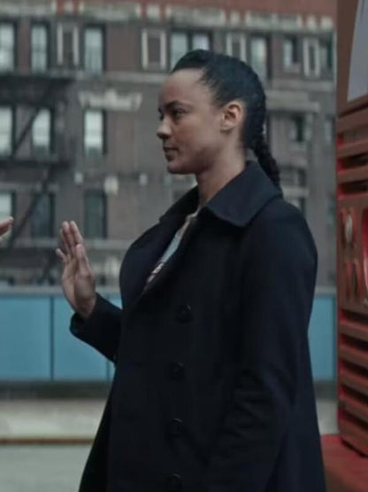Frances Neagley Reacher Blue Wool Coat