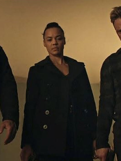 Frances Neagley Reacher Blue Wool Coat