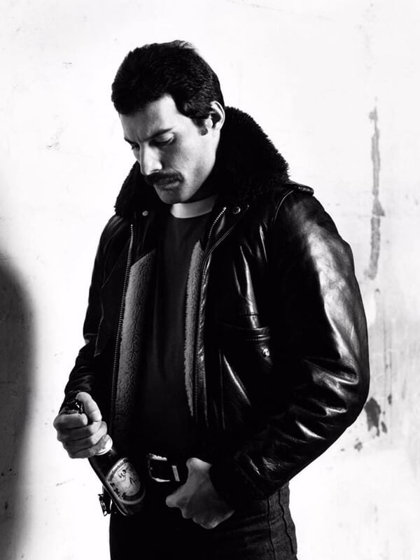 Freddie Mercury Brown Bomber Leather Jacket