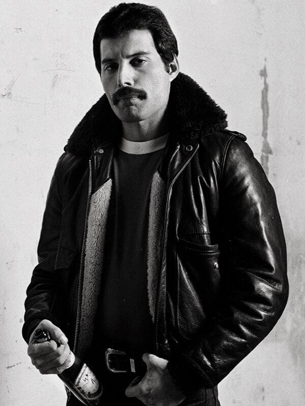Freddie Mercury Brown Bomber Leather Jacket
