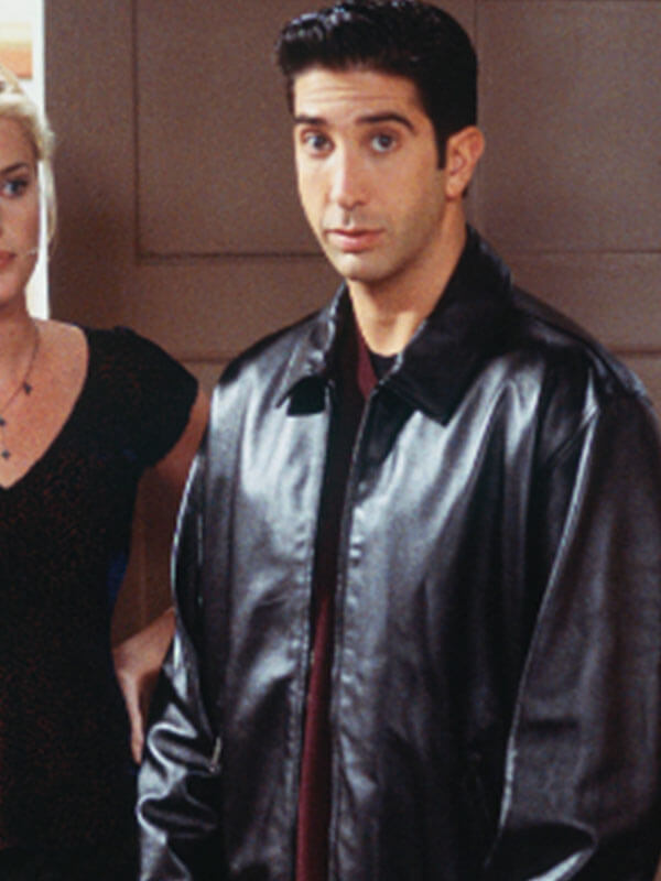 Friends S02 David Schwimmer Black Leather Jacket