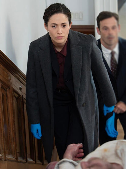 Furious 2026 Emmy Rossum Grey Wool Coat