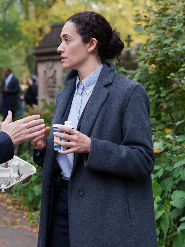 Furious 2026 Emmy Rossum Grey Wool Coat