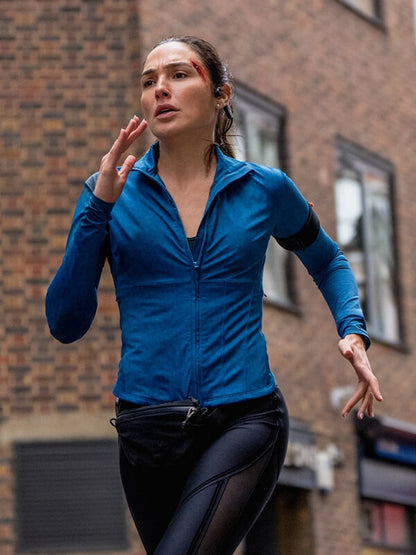 Gal Gadot The Runner 2026 Blue Track Jacket