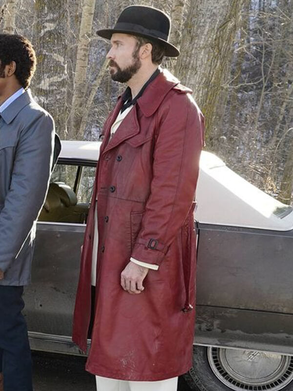 Gale Kitchen Fargo S02 Burgundy Leather Coat