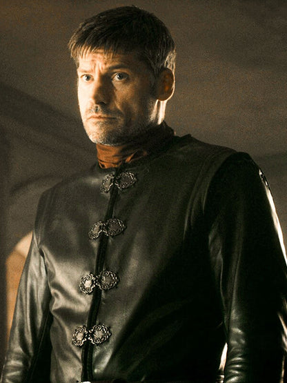 Game of Thrones S07 Jaime Lannister Black Leather Jacket