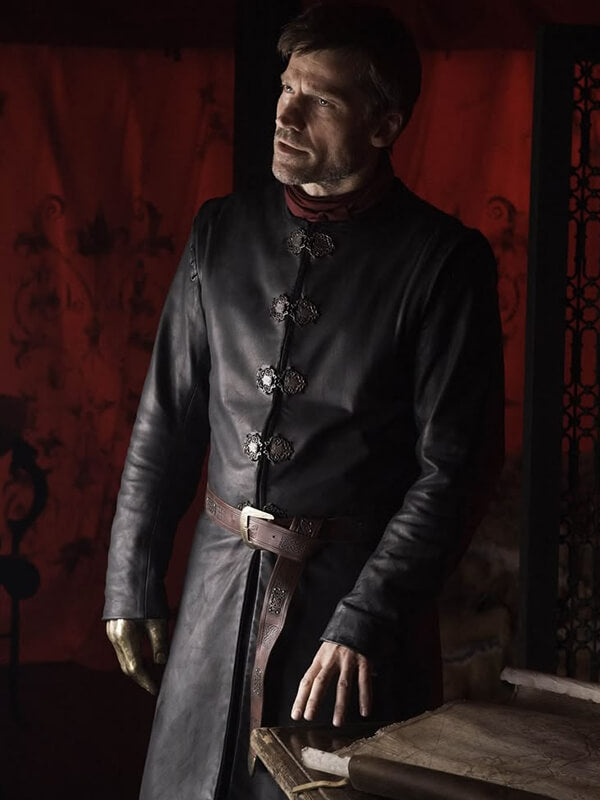Game of Thrones S07 Jaime Lannister Black Leather Jacket