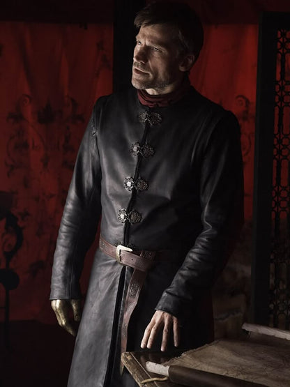 Game of Thrones S07 Jaime Lannister Black Leather Jacket
