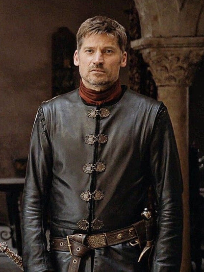Game of Thrones S07 Jaime Lannister Black Leather Jacket