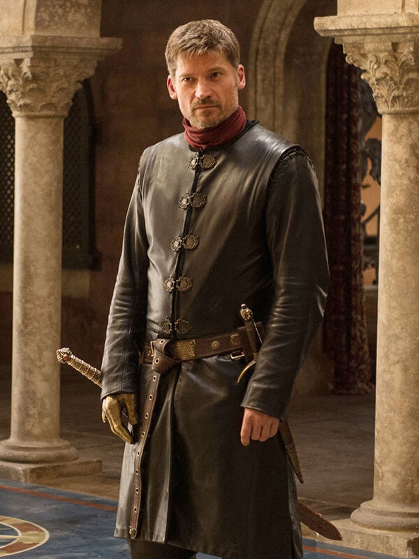 Game of Thrones S07 Jaime Lannister Black Leather Jacket