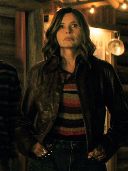 Geena Davis The Boroughs 2026 Leather Jacket