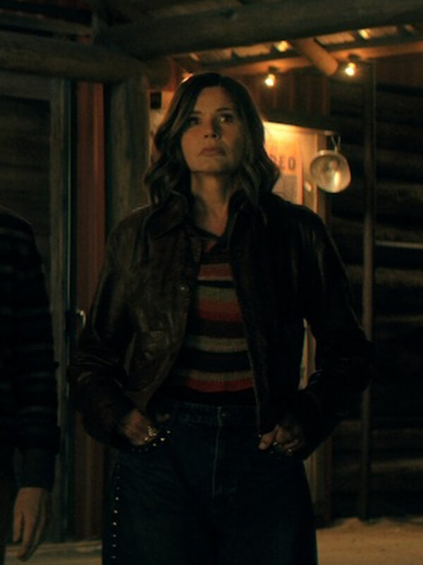 Geena Davis The Boroughs 2026 Leather Jacket