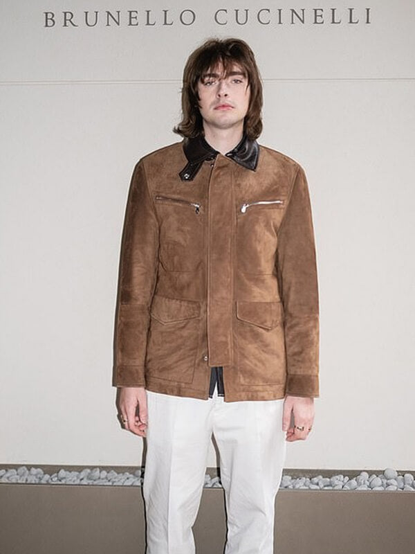 Gene Gallagher Brown Vintage Suede Leather Jacket