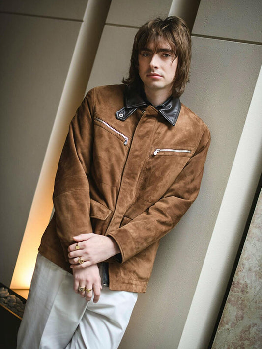 Gene Gallagher Brown Vintage Suede Leather Jacket