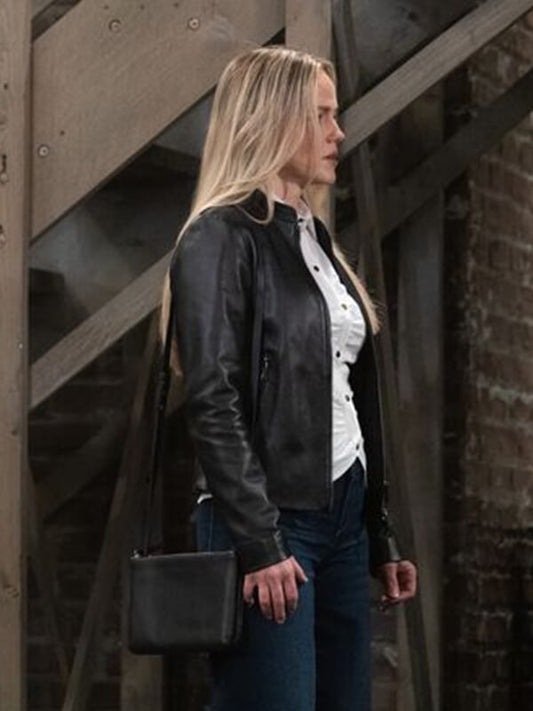 General Hospital Alexa Havins Black Leather Jacket
