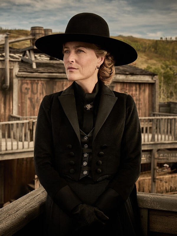 Gillian Anderson The Abandons S01 Black Velvet Jacket