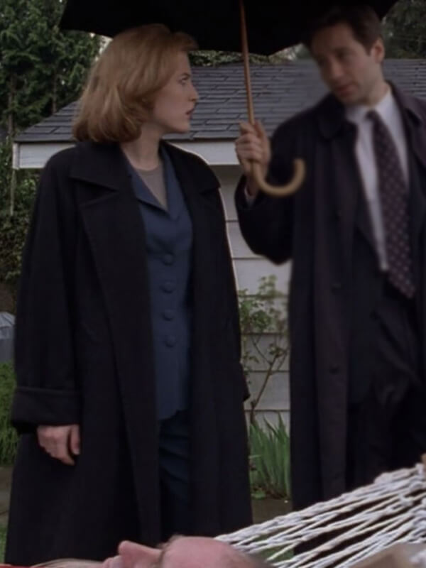 Gillian Anderson The X Files S01 Dana Scully Wool Coat