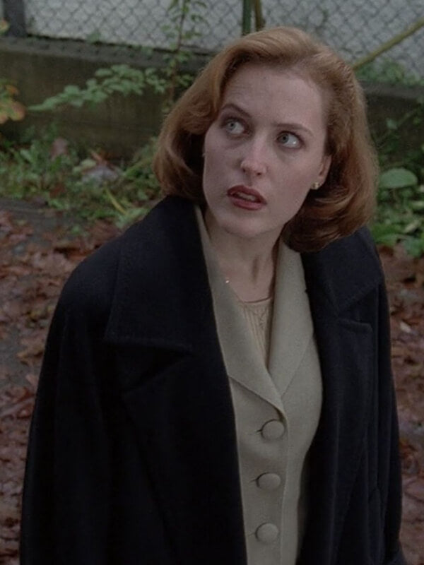 Gillian Anderson The X Files S01 Dana Scully Wool Coat