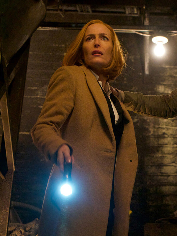 Gillian Anderson The X Files S11 Dana Scully Brown Coat