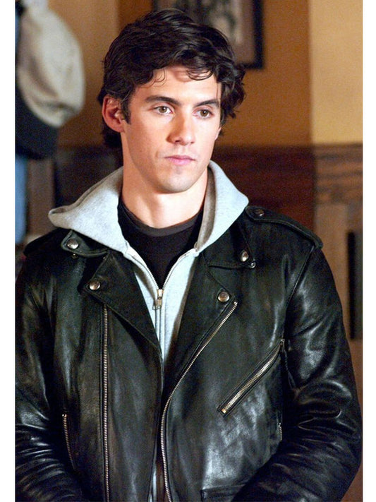 Gilmore Girls Jess Mariano Biker Black Leather Jacket