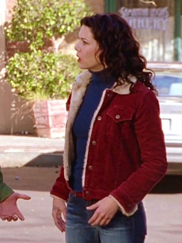 Gilmore Girls Lorelai Gilmore Red Shearling Jacket