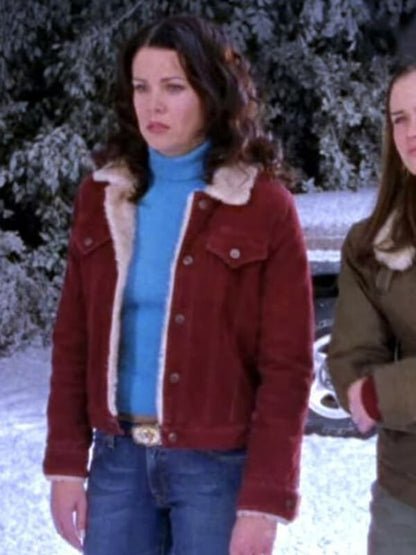 Gilmore Girls Lorelai Gilmore Red Shearling Jacket