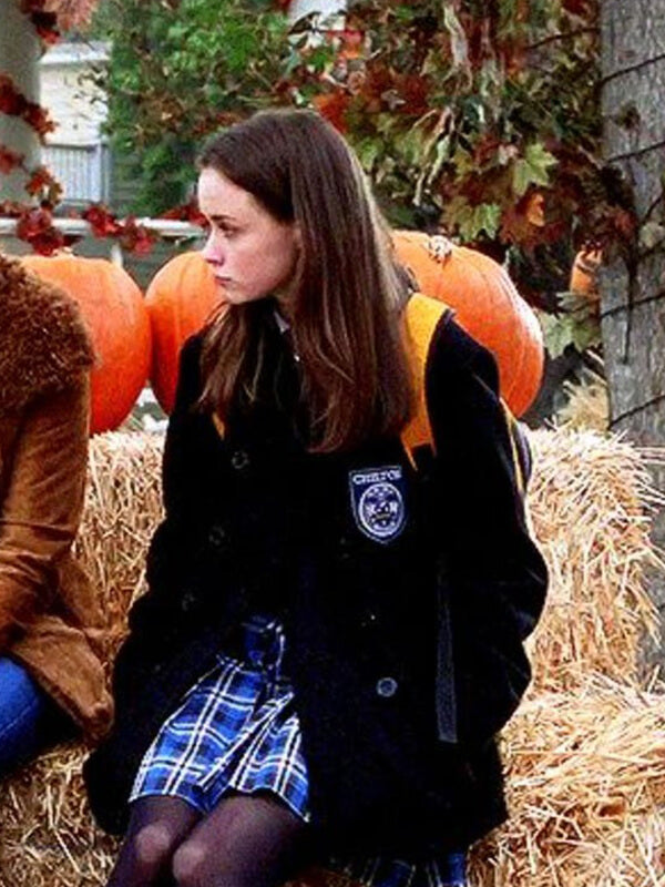 Gilmore Girls S03 Rory Gilmore Black Wool Coat