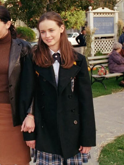 Gilmore Girls S03 Rory Gilmore Black Wool Coat