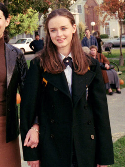 Gilmore Girls S03 Rory Gilmore Black Wool Coat